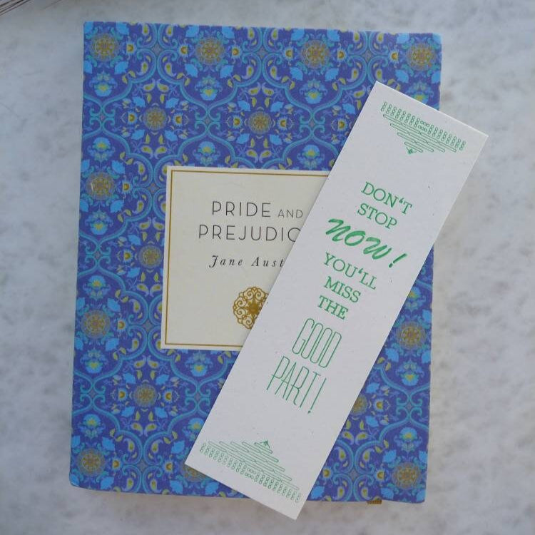 Don't stop now! You'll miss the good part! Letterpress Bookmark