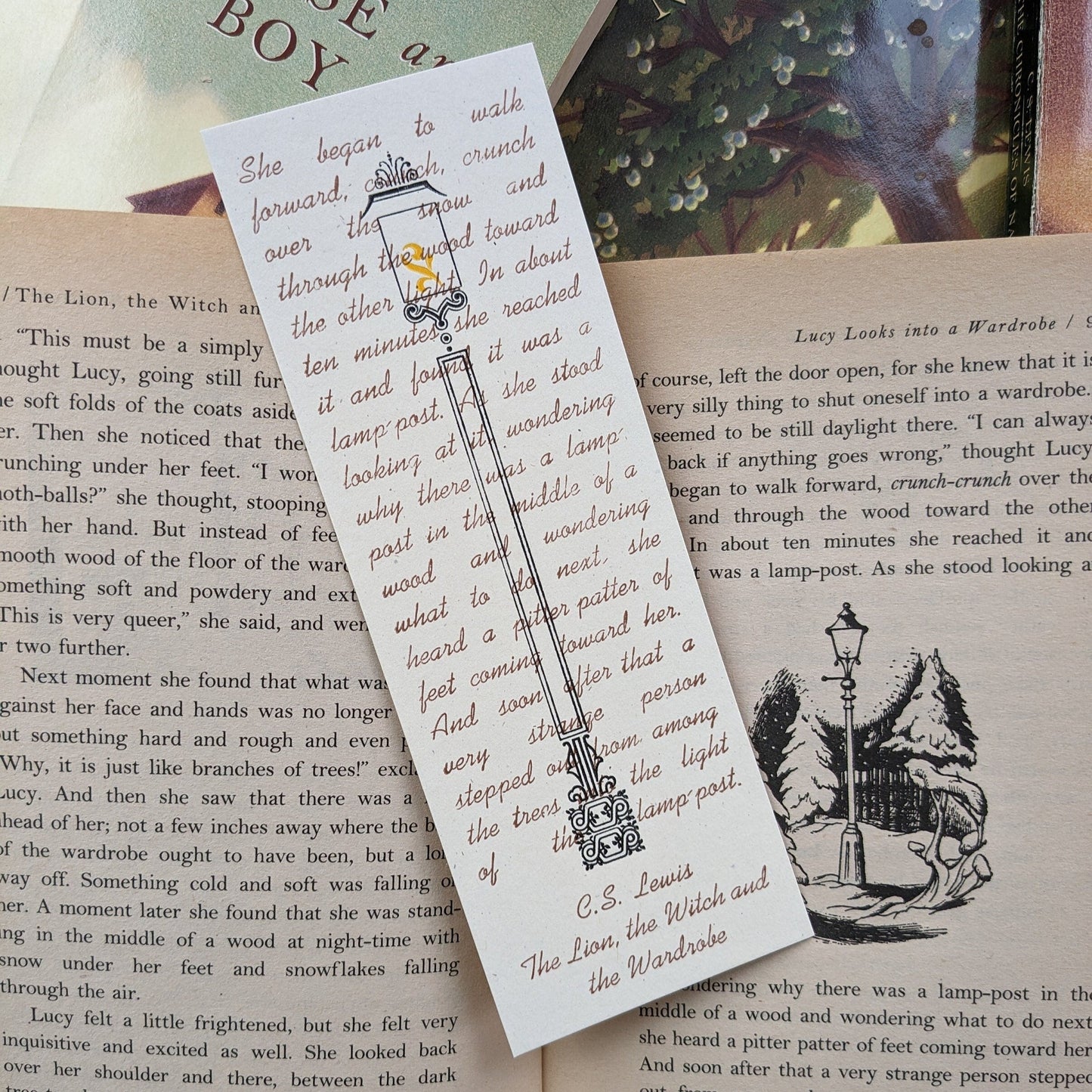 The Lion, the Witch and the Wardrobe Lamp-post  Letterpress Bookmark