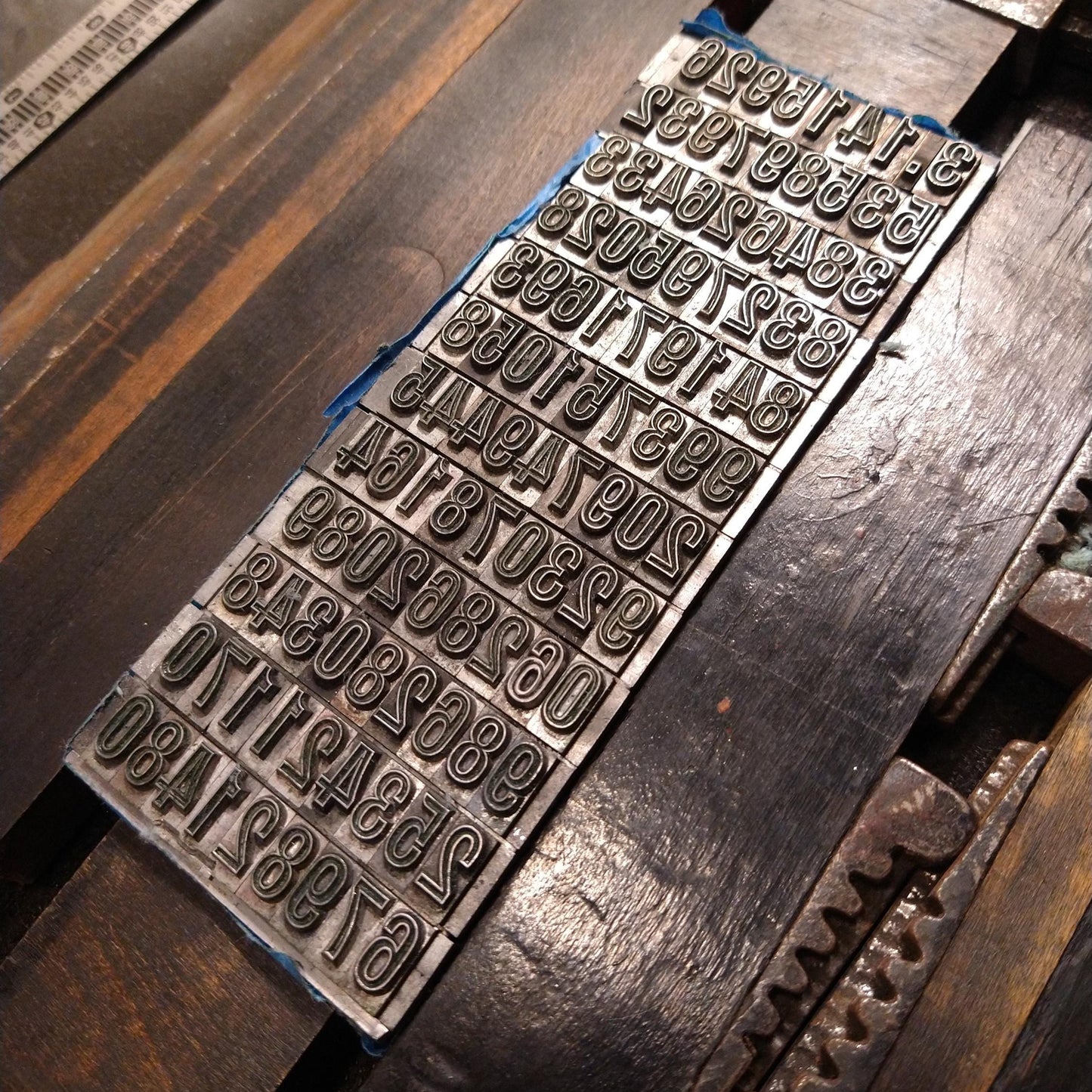 Pi Letterpress Bookmark