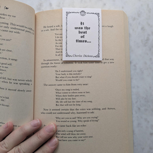 Two Sides to Every Story Magnetic Bookmark/It Was the Best of Times/Charles Dickens