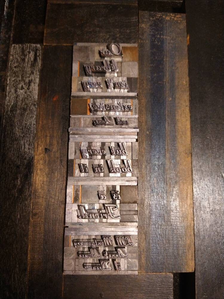 Anne of Green Gables/Anne's House of Dreams/"Our Library Isn't Very Extensive"/Letterpress Bookmark or Print