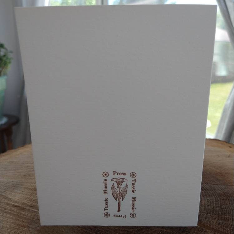 Thank You From the Bottom of My Heart Letterpress Greeting Card
