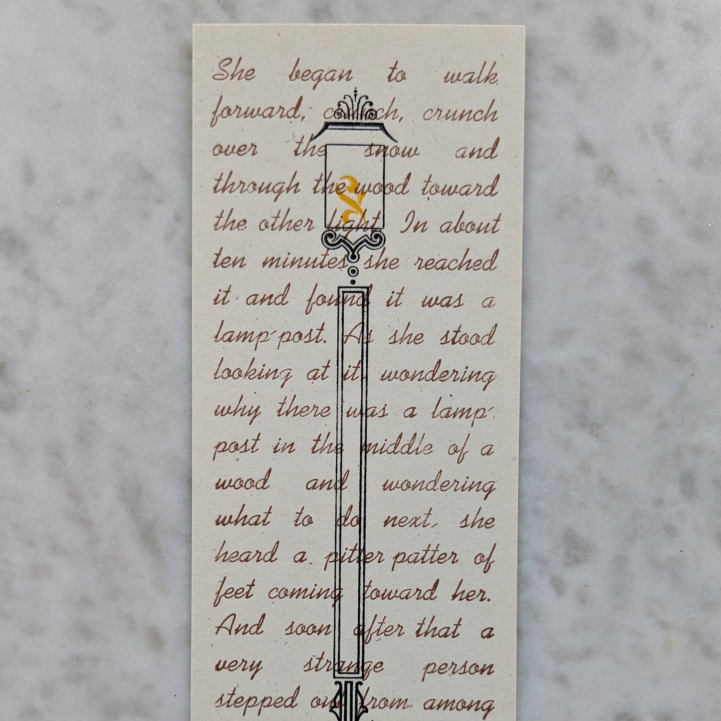 The Lion, the Witch and the Wardrobe Lamp-post  Letterpress Bookmark