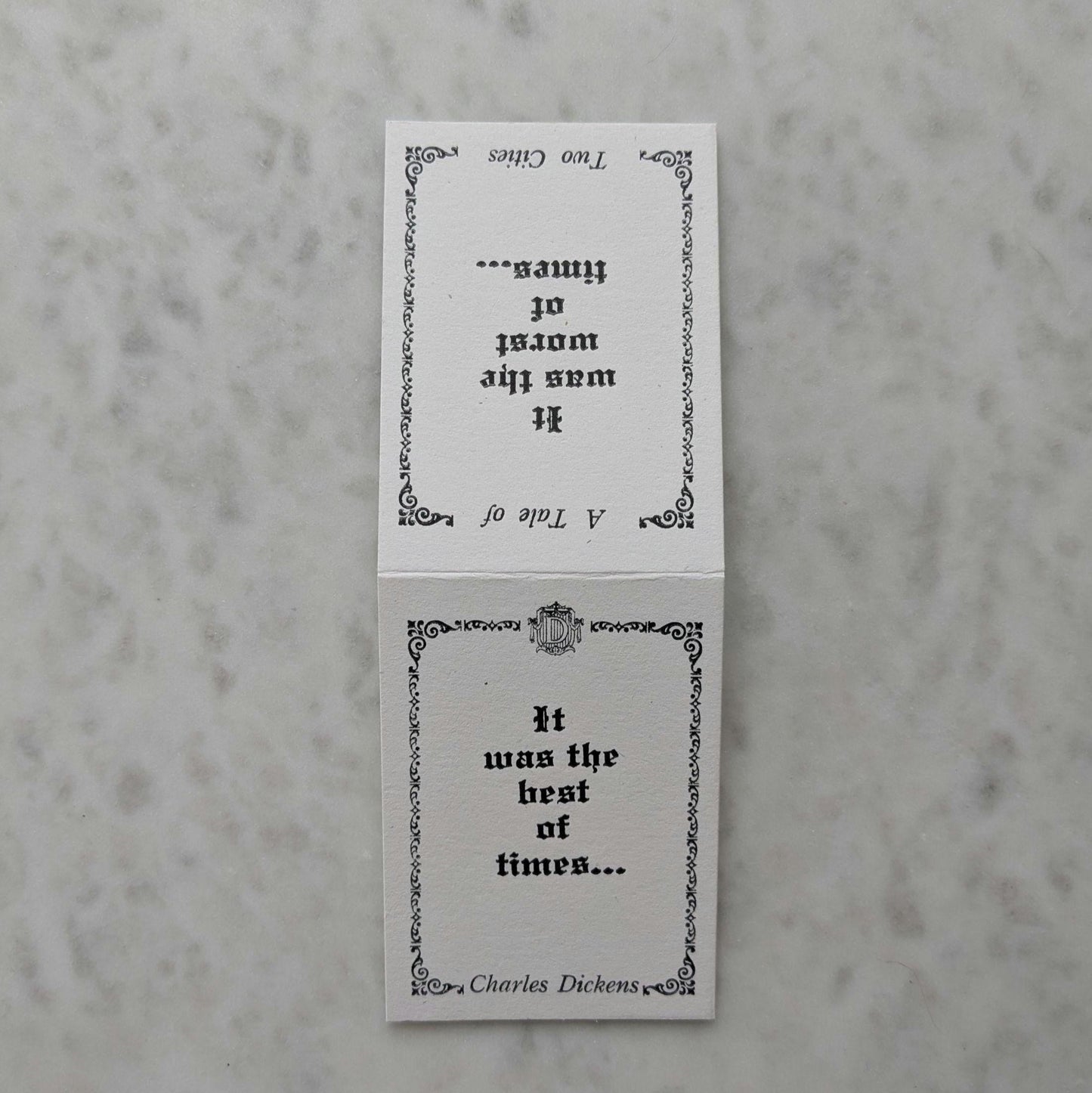 Two Sides to Every Story Magnetic Bookmark/It Was the Best of Times/Charles Dickens