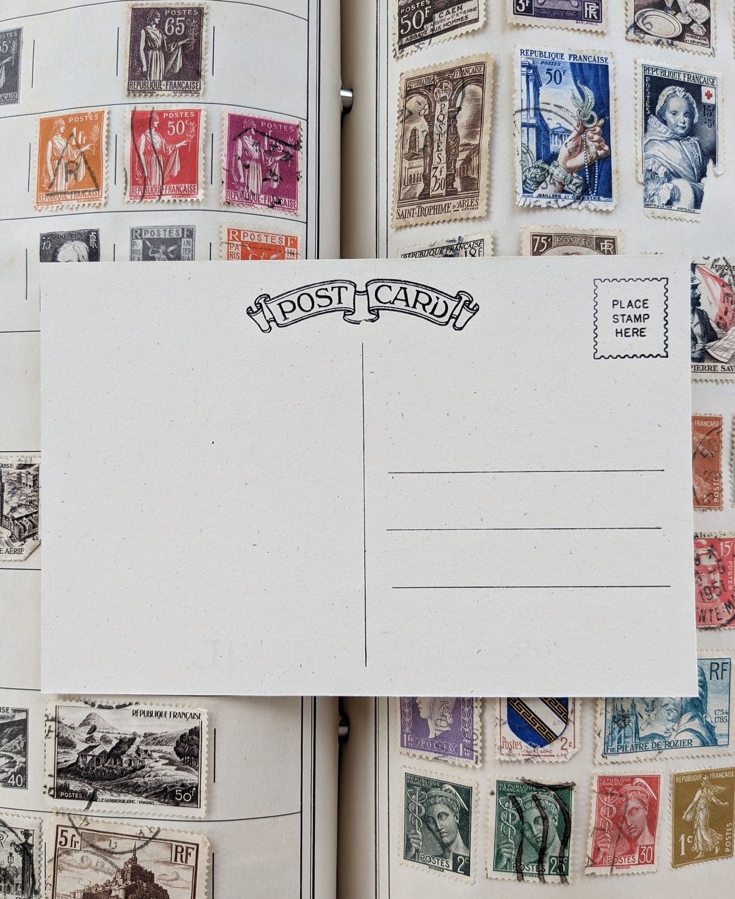 Snail Mail Letterpress Postcard