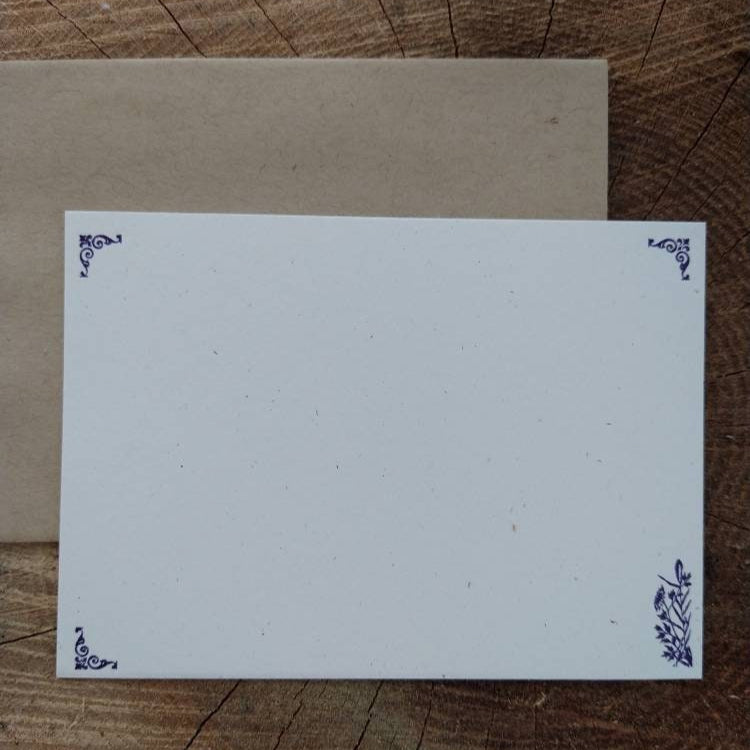 Vintage Inspired Wildflower Letterpress Note Cards