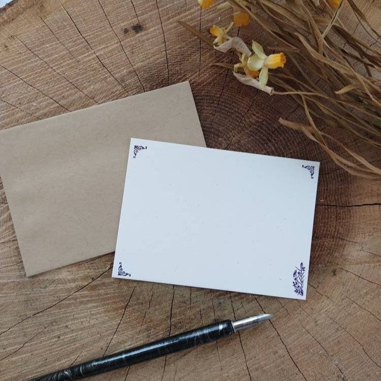 Vintage Inspired Wildflower Letterpress Note Cards