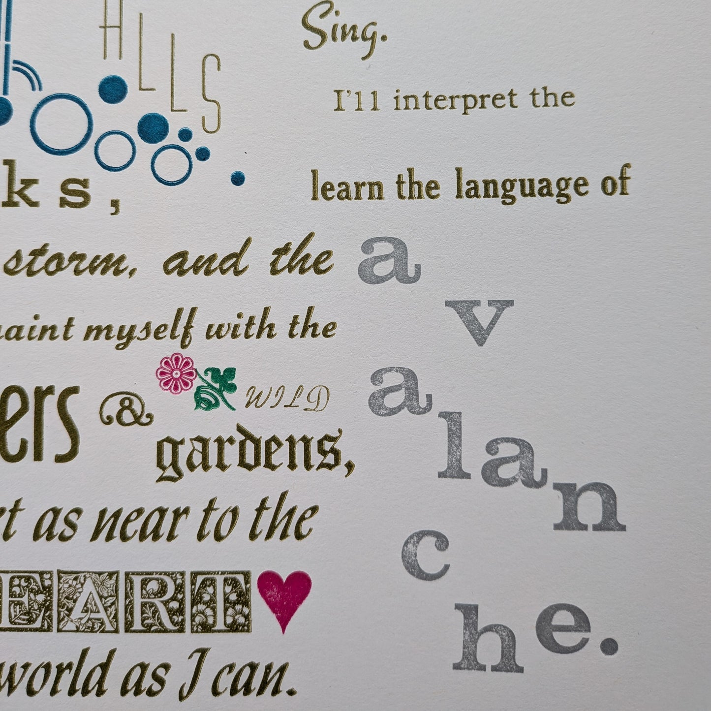 John Muir Quote Letterpress Print