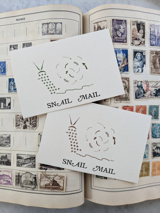 Snail Mail Letterpress Postcard