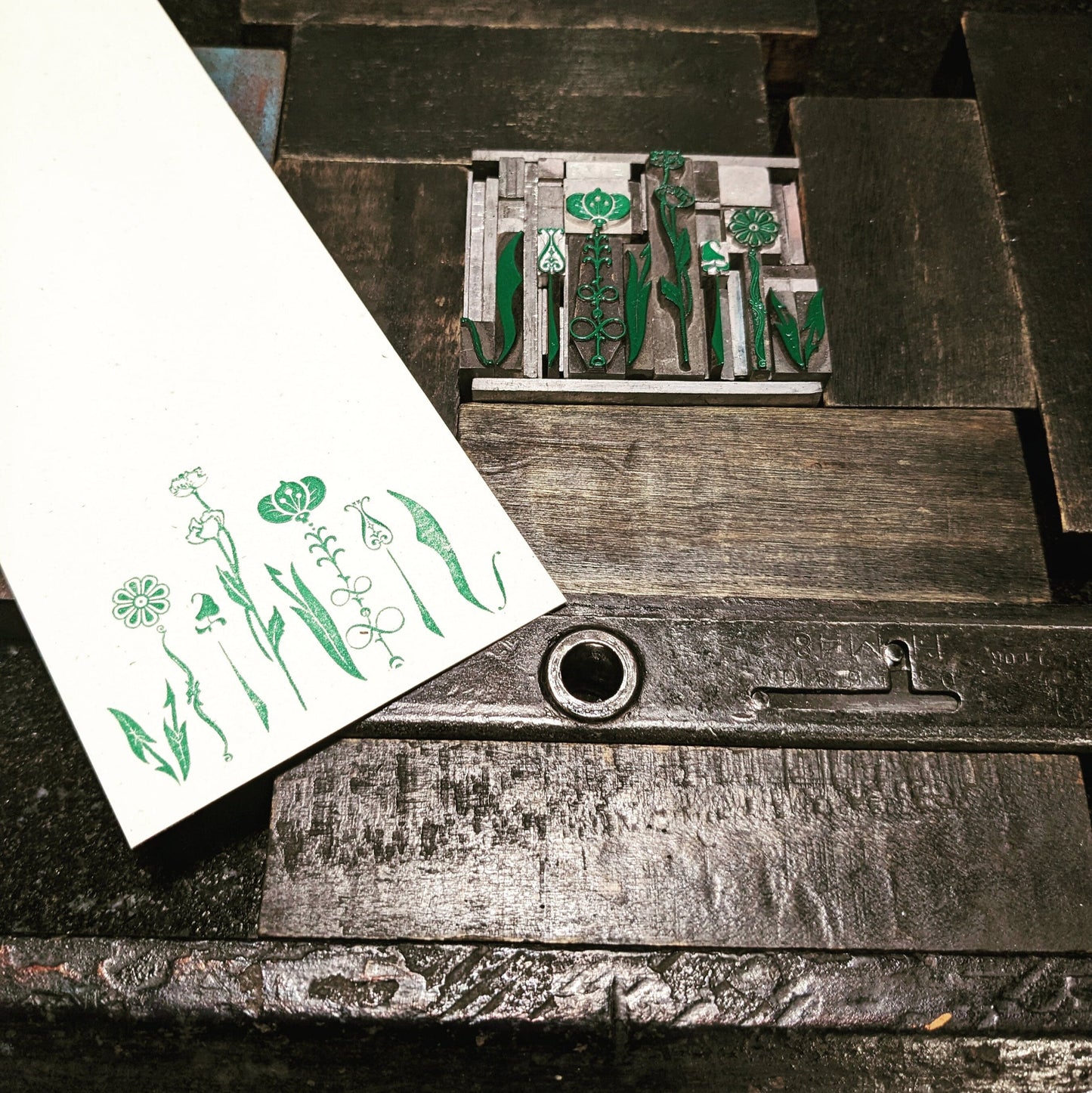 Les Miserables Flowers and Stars  Letterpress Bookmark