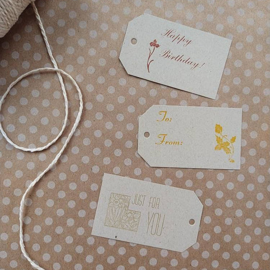 Floral Letterpress Gift Tags