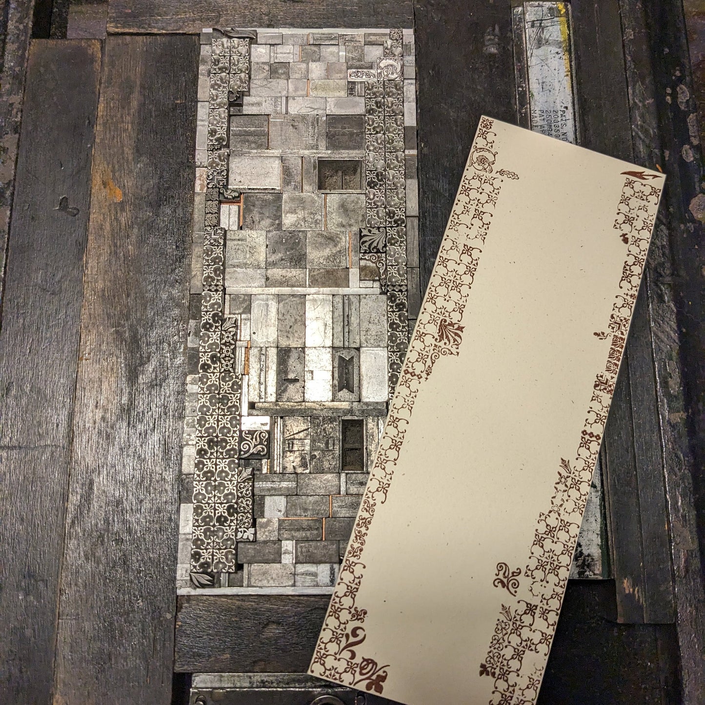 Alice's Adventures in Wonderland Letterpress Bookmark