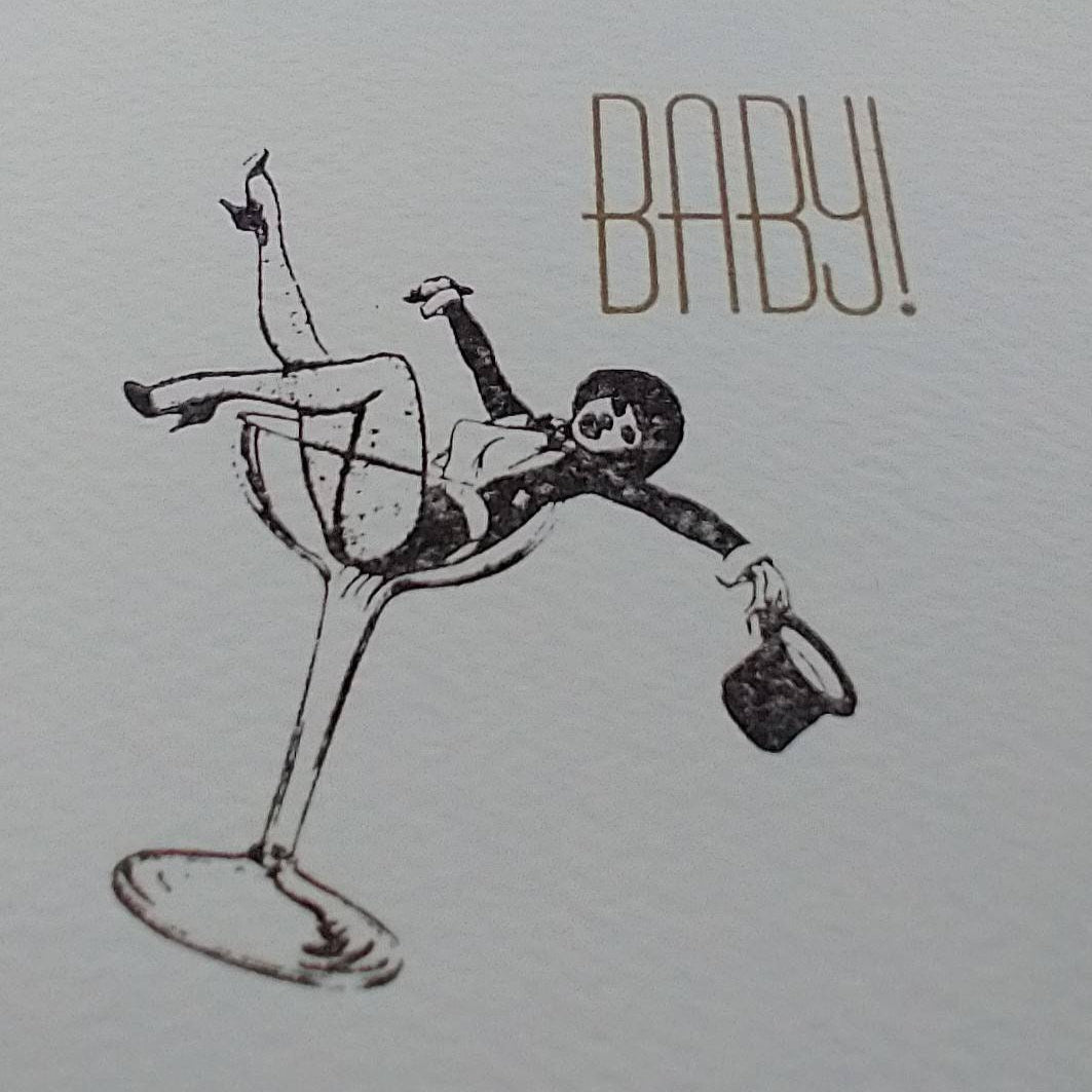 You're The Bees Knees Baby! Vintage Inspired 1920s Letterpress Greeting Card/Thank You Card/Friendship Card/Congratulations Card