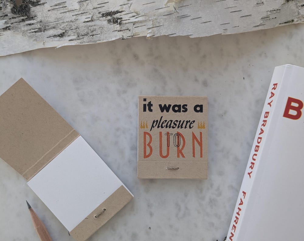 Light Up Your Thoughts Matchbook Letterpress Notebook